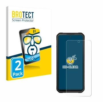 Front side of a product packaging with the brand logo BROTECT. Next to it is the device iiiF150 Raptor shown with the correspo