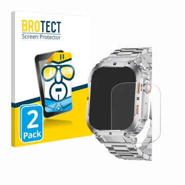Front side of a product packaging with the brand logo BROTECT. Next to it is the device LIGE K-57 1.96