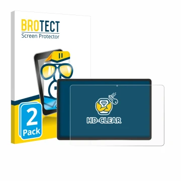 Front side of a product packaging with the brand logo BROTECT. Next to it is the device Samsung Galaxy Tab S9 Plus WiFi shown 