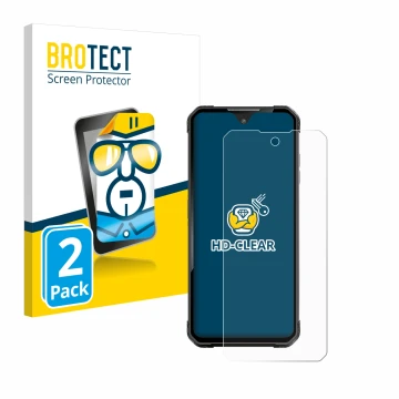 Front side of a product packaging with the brand logo BROTECT. Next to it is the device iiiF150 Air 1 Ultra Plus (2023) shown 