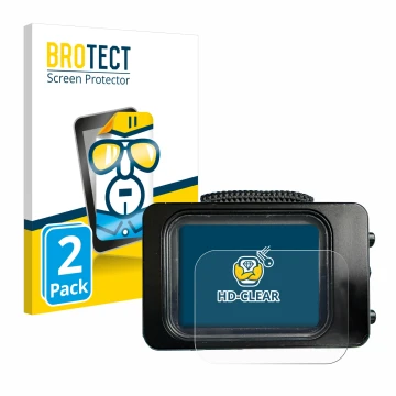 Front side of a product packaging with the brand logo BROTECT. Next to it is the device Divesoft Freedom dive computer shown w