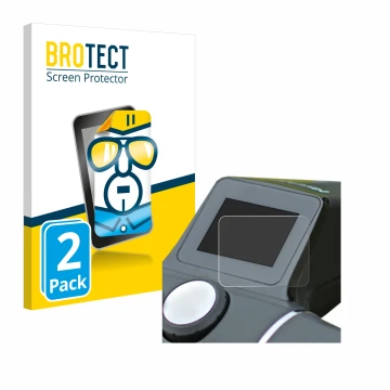 Front side of a product packaging with the brand logo BROTECT. Next to it is the device Motocaddy M7 Remote Electric Trolley s