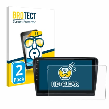 Front side of a product packaging with the brand logo BROTECT. Next to it is the device Junsun V1 Plus 10