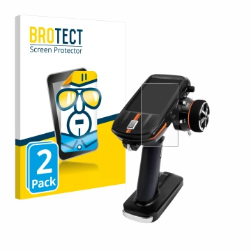 Front side of a product packaging with the brand logo BROTECT. Next to it is the device RadioLink RC8X shown with the correspo