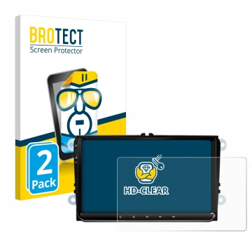 Front side of a product packaging with the brand logo BROTECT. Next to it is the device Eonon 53 SE shown with the correspondi