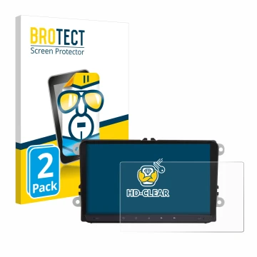 Front side of a product packaging with the brand logo BROTECT. Next to it is the device JF-Sound JF-039W6-X9C shown with the c