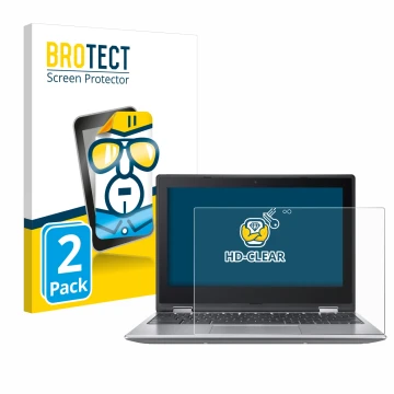 Front side of a product packaging with the brand logo BROTECT. Next to it is the device Acer Chromebook Spin 511 R756TN-TCO sh