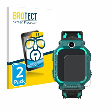 Front side of a product packaging with the brand logo BROTECT. Next to it is the device Retoo Smartwatch 1.44