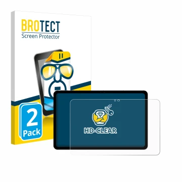 Front side of a product packaging with the brand logo BROTECT. Next to it is the device Peaq PET 10980-F628E shown with the co