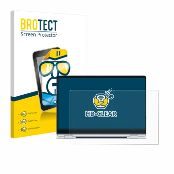 Front side of a product packaging with the brand logo BROTECT. Next to it is the device Samsung Galaxy Book4 360 15.6