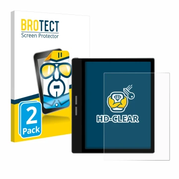 Front side of a product packaging with the brand logo BROTECT. Next to it is the device Bigme B751C shown with the correspondi