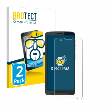 Front side of a product packaging with the brand logo BROTECT. Next to it is the device Unitech EA660 shown with the correspon