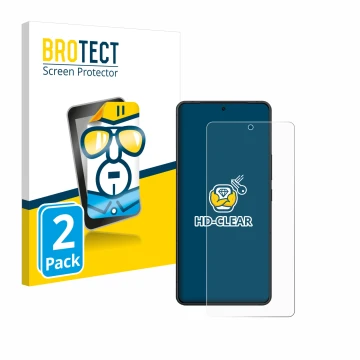 Front side of a product packaging with the brand logo BROTECT. Next to it is the device ASUS ZenFone 11 Ultra shown with the c