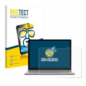 Front side of a product packaging with the brand logo BROTECT. Next to it is the device Microsoft Surface Laptop 6 15