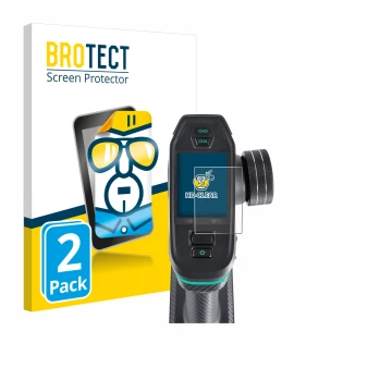 Front side of a product packaging with the brand logo BROTECT. Next to it is the device DumboRC DDF-350 shown with the corresp