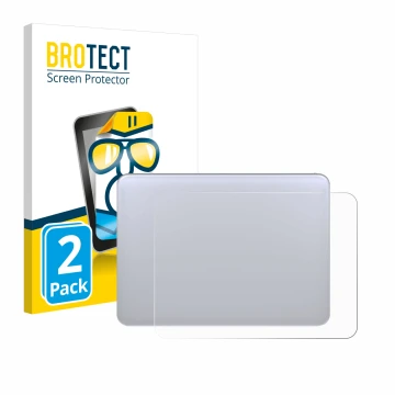 Front side of a product packaging with the brand logo BROTECT. Next to it is the device Apple Magic 3 (Touch Trackpad) shown w
