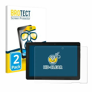 Front side of a product packaging with the brand logo BROTECT. Next to it is the device MEDION E10900 10
