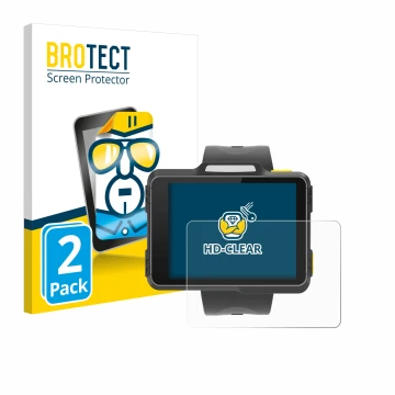 Front side of a product packaging with the brand logo BROTECT. Next to it is the device Newland WD1 shown with the correspondi