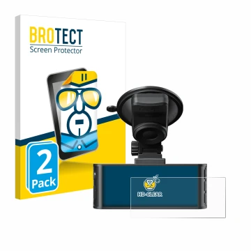 Front side of a product packaging with the brand logo BROTECT. Next to it is the device Redtiger F7NS 4K shown with the corres
