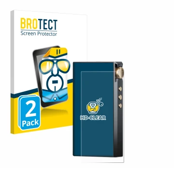 Front side of a product packaging with the brand logo BROTECT. Next to it is the device Cayin N3-Ultra shown with the correspo