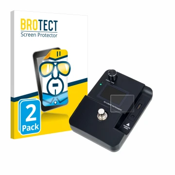Front side of a product packaging with the brand logo BROTECT. Next to it is the device Harley Benton AirBorne Pro 5.8Ghz show