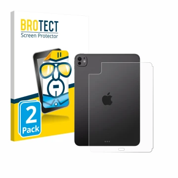 Front side of a product packaging with the brand logo BROTECT. Next to it is the device Apple iPad Pro 11
