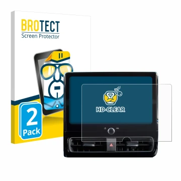 Front side of a product packaging with the brand logo BROTECT. Next to it is the device Toyota Yaris 2024 shown with the corre