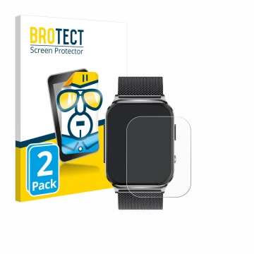 Front side of a product packaging with the brand logo BROTECT. Next to it is the device Kardena Care Pro 2 (rectangular) shown