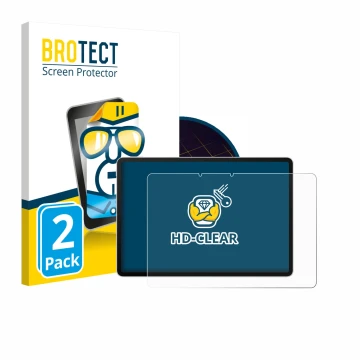 Front side of a product packaging with the brand logo BROTECT. Next to it is the device Huawei MatePad 11.5