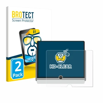 Front side of a product packaging with the brand logo BROTECT. Next to it is the device Lexus LBX 2024 shown with the correspo