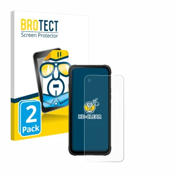Front side of a product packaging with the brand logo BROTECT. Next to it is the device Hammer Blade V shown with the correspo