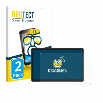 Front side of a product packaging with the brand logo BROTECT. Next to it is the device Acepad A170 10.4
