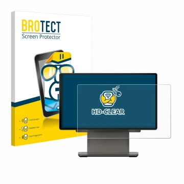 Front side of a product packaging with the brand logo BROTECT. Next to it is the device Sunmi D3 PRO shown with the correspond