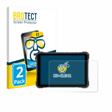Front side of a product packaging with the brand logo BROTECT. Next to it is the device Topicon MDT865 shown with the correspo