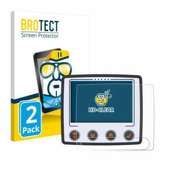 Front side of a product packaging with the brand logo BROTECT. Next to it is the device Skytraxx 5 Mini shown with the corresp