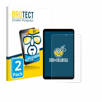 Front side of a product packaging with the brand logo BROTECT. Next to it is the device Alldocube iPlay 60 Mini Pro shown with