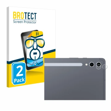 Front side of a product packaging with the brand logo BROTECT. Next to it is the device Samsung Galaxy Tab S10 Ultra WiFi (ONL