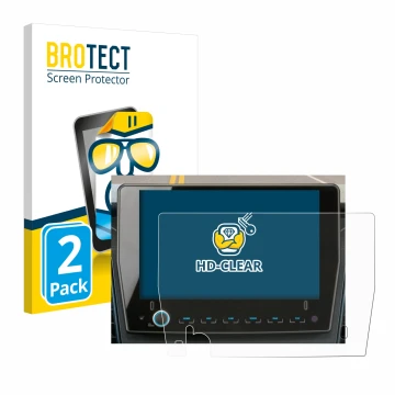 Front side of a product packaging with the brand logo BROTECT. Next to it is the device Xzent F-285 shown with the correspondi