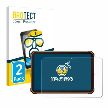 Front side of a product packaging with the brand logo BROTECT. Next to it is the device Blackview Active 10 Pro 10.95