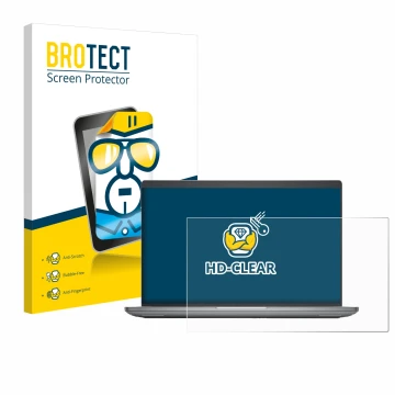 Front side of a product packaging with the brand logo BROTECT. Next to it is the device Dell Precision 3591 Workstation shown 