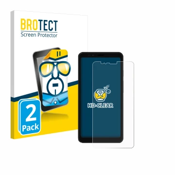 Front side of a product packaging with the brand logo BROTECT. Next to it is the device Bigme Hibreak E INK shown with the cor