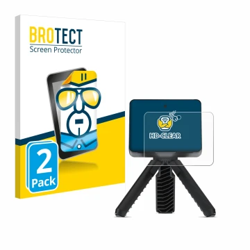 Front side of a product packaging with the brand logo BROTECT. Next to it is the device Garmin Approach R10 shown with the cor