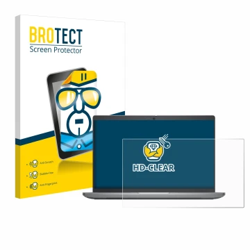 Front side of a product packaging with the brand logo BROTECT. Next to it is the device Dell Latitude 5450 Laptop 14