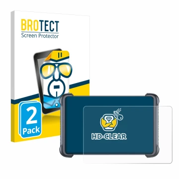 Front side of a product packaging with the brand logo BROTECT. Next to it is the device Thinkcar Thinkscan 689BT shown with th