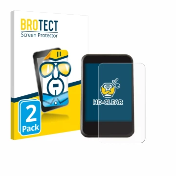 Front side of a product packaging with the brand logo BROTECT. Next to it is the device Freesky YL81F shown with the correspon
