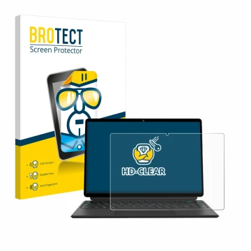 Front side of a product packaging with the brand logo BROTECT. Next to it is the device Ninkear T40 2-in-1 shown with the corr