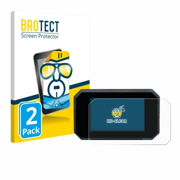 Front side of a product packaging with the brand logo BROTECT. Next to it is the device Suzuki GSX-8S 2024 shown with the corr