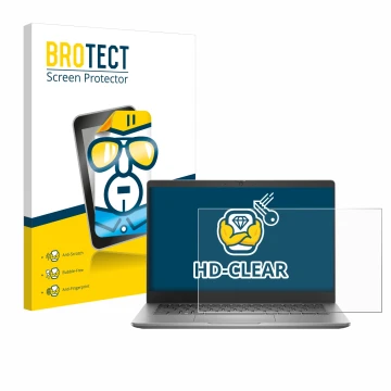 Front side of a product packaging with the brand logo BROTECT. Next to it is the device Dell Latitude 3340 Laptop 13.3