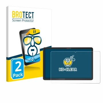 Front side of a product packaging with the brand logo BROTECT. Next to it is the device Lenovo Chromebook Duet 11M889 shown wi