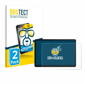 Front side of a product packaging with the brand logo BROTECT. Next to it is the device Chuwi Hi10 X1 shown with the correspon